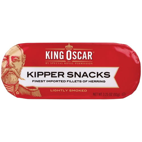 King Oscar Fillets of Herring Lightly Smoked Kipper Snacks, 3.25 oz by Bumble Bee Foods