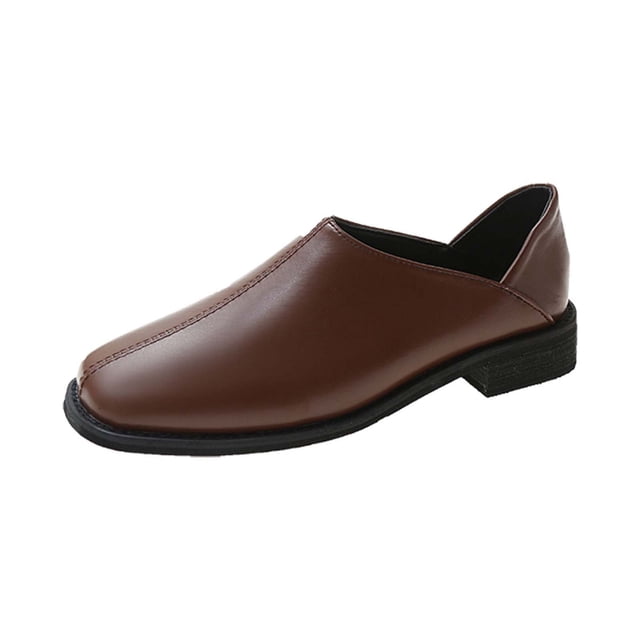 Amzcrzy Zapatos de mujer,Zapatos de mujer,Zapatillas de mujer, Zapatos de tacón bajo cuadrado para mujer Zapatos de tacón cuadrado de color liso suave Sandalias Mujer Zapatillas De Casa