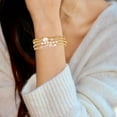 thumbnail image 4 of Dainty Gold Pearl Crystal Beaded Bracelets Set for Women 14K Real Gold Plated Bead Pearl Crystal Beads Bracelet Stake Paperclip Link Chain Bracelets Gold Bracelets for Women Trendy Jewelry, 4 of 6