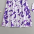 thumbnail image 5 of Staki Swim Suits Dresses for Teen Girls Girls Swimsuit 3 Piece Tropical Print Bikini Set Criss Cross Bathing Suit with Drawstring Quick Dry Cover Up 6-9Y 10-13Y(Purple,12-13 Years), 5 of 8