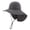 Dark Gray, variant on Unisex Wide Brim Sun Hat With Detachable Neck Flap, UPF 50+ Breathable Mesh Cap, Ponytail Friendly, Foldable For Vacation, Hiking, Outdoor Activities Khaki One Size
