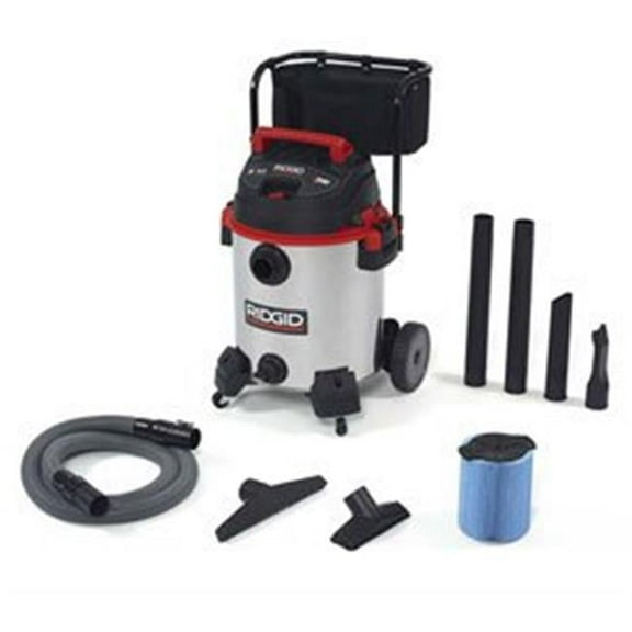 16 gal 6.5 Peak HP Stainless Steel Wet & Dry Vacuum with Cart