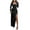 Black, variant on XFLWAM Womens Velvet Square Neck Long Sleeve Maxi Dress Sexy Bodycon Split Cocktail Party Dress Elegant Wedding Guest Club Party Black S