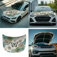 thumbnail image 7 of Yuyamidu Dahlia Car Hood Cover Wrap and Side Mirror Covers Set of 3 Butterfly Auto Exterior Rear View Accessories for Sedan Car Bonnet Banner Vehicle Exterior Decoration, 7 of 7