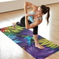 thumbnail image 6 of Colorful Leaf Pattern Hot Yoga Mat Towel Non Slip for Hot Yoga - Quick-Drying Yoga Mat Cover with 4 Corner Pockets with Travel Bag - Hot Yoga Towel Non Slip 74"x26", 6 of 6