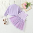 thumbnail image 3 of PatPat Baby Girl Clothes Dress and Jacket Set Baby Girl Gifts Purple Party 1st Birthday Tutu Dress 9-12 Months, 3 of 11