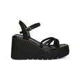 thumbnail image 3 of Madden Girl Womens Vaultt Faux Leather Slingback Platform Sandals, 3 of 3