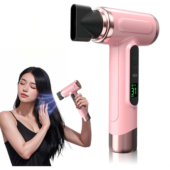 EGNMCR Pro Battery Travel Hair Dryer - 3 Speeds 3 Temperatures Wireless Hair Dryer With Battery 15000 MAh Portable Hair Dryer With Digital Screen For Women Camping Hairs Dryer