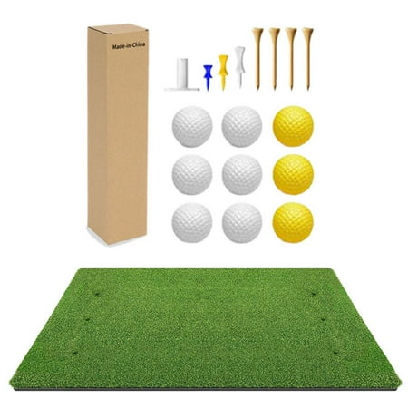 VAHIGCY Golf Hitting Mat Golf Turf Mat 5x4ft Artificial Golf Turf Practice Mat for Outdoor & Indoor Training Thicken Golf Hitting Training Mat with Golf Balls Golf Tees for Backyard lovable