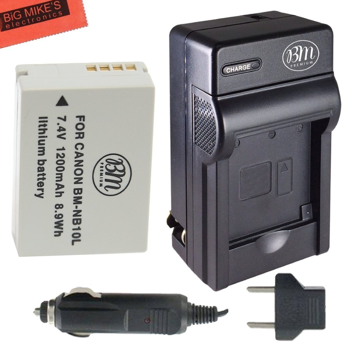 NB-10L High-Capacity Battery Complete Starter Kit SX40 HS Cameras G15 Car/Home Charger For Canon PowerShot SX50 HS SX60 & More. G1 X G16 