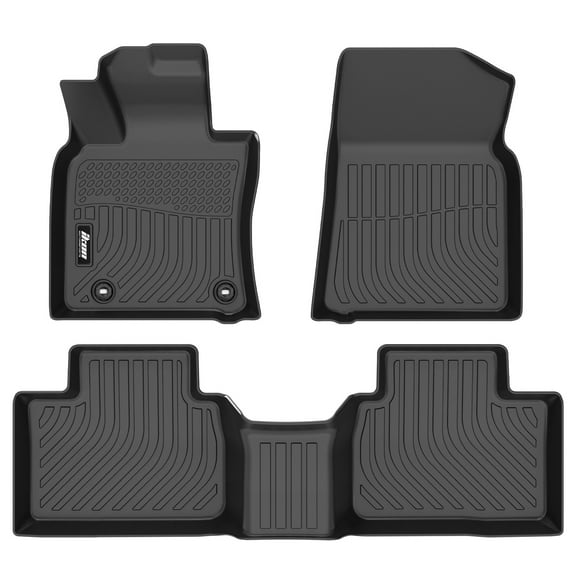 Ikon Motorsports 3D Molded TPE Floor Mats for 2025-2026 Toyota Camry, Black All Weather Waterproof Anti-Slip Floor Liners, Front 2nd Row 3PCS