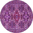 thumbnail image 1 of Ahgly Company Indoor Round Persian Purple Traditional Area Rugs, 5' Round, 1 of 4