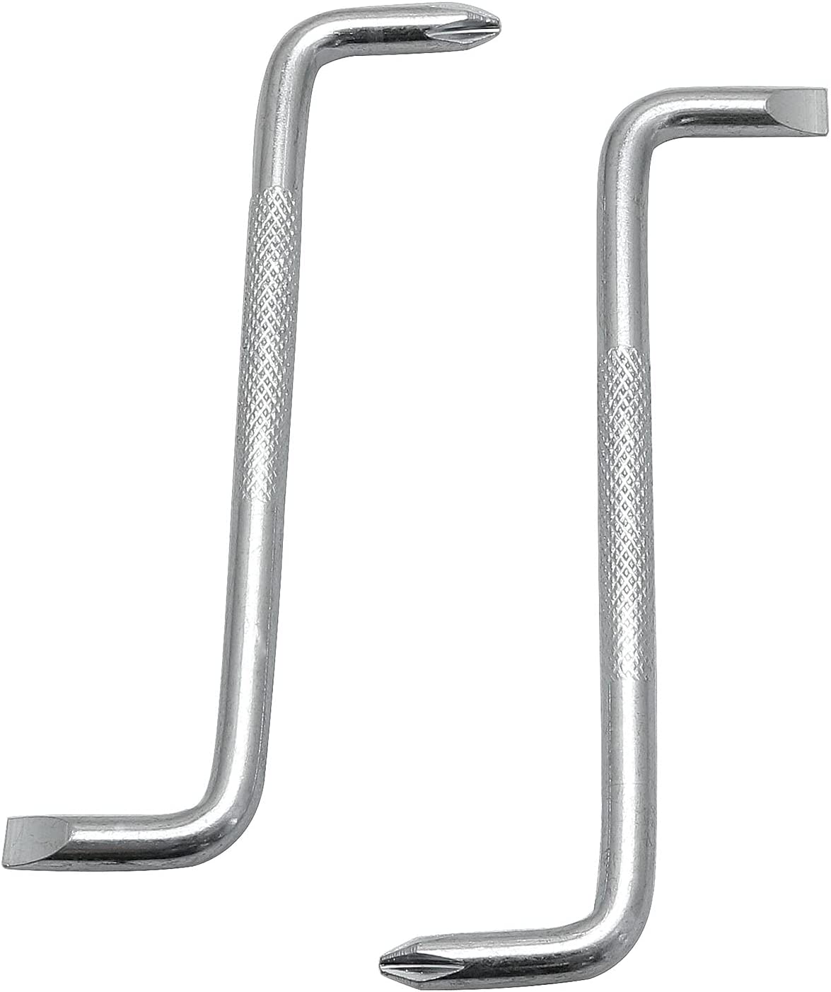 Offset Screwdriver 2PCS Double Ended Right Angle Screw Drivers Phillips and Flat Head Z Shaped