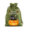 thumbnail image 3 of AZXY Halloween Drawstring Gift Bags Texture Pumpkin Print Candy Treat Pouches, Reusable Portable Multipurpose Goodie Sacks for Halloween Party Favors & Holiday Decor Storage, 3 of 7