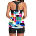 thumbnail image 4 of Bikini Mujer Traje de Baño Conjunto de Traje de Baño Tankini de Dos Piezas, Blusa Deportiva Con Espalda En T y Pantalones Cortos Para Mujer, Trajes de Baño Cómodos, 4 of 6
