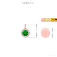 thumbnail image 3 of ANGARA Natural Round Emerald Dangle Pendant with Diamond Halo in 14K Rose Gold for Women (Size-4mm) | May Birthstone, Birthday, Anniversary, Jewelry Gift for Women | Natural Emerald Necklace, 3 of 8