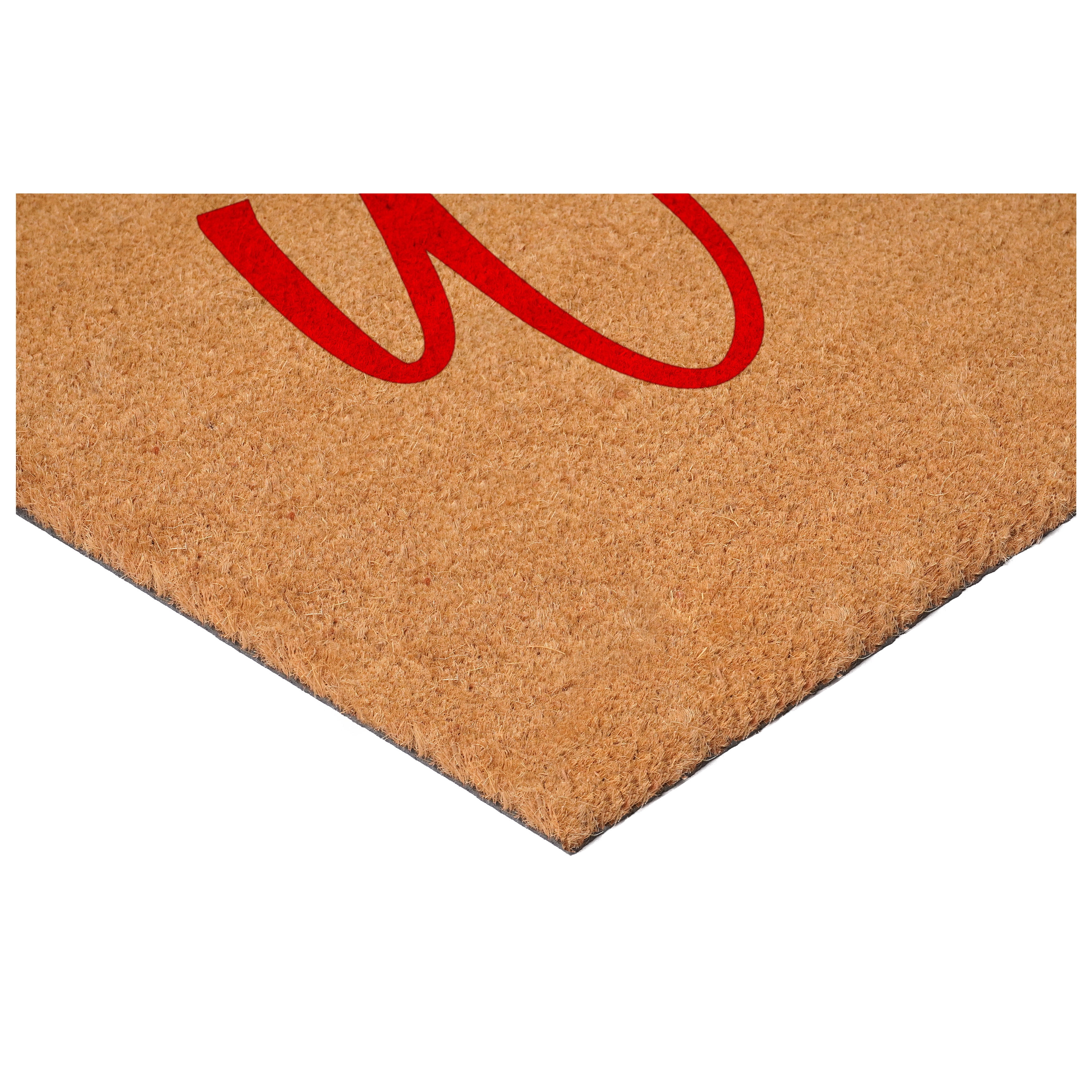 Calloway Mills 114982436 Cursive Welcome Doormat, 24" x 36", Red