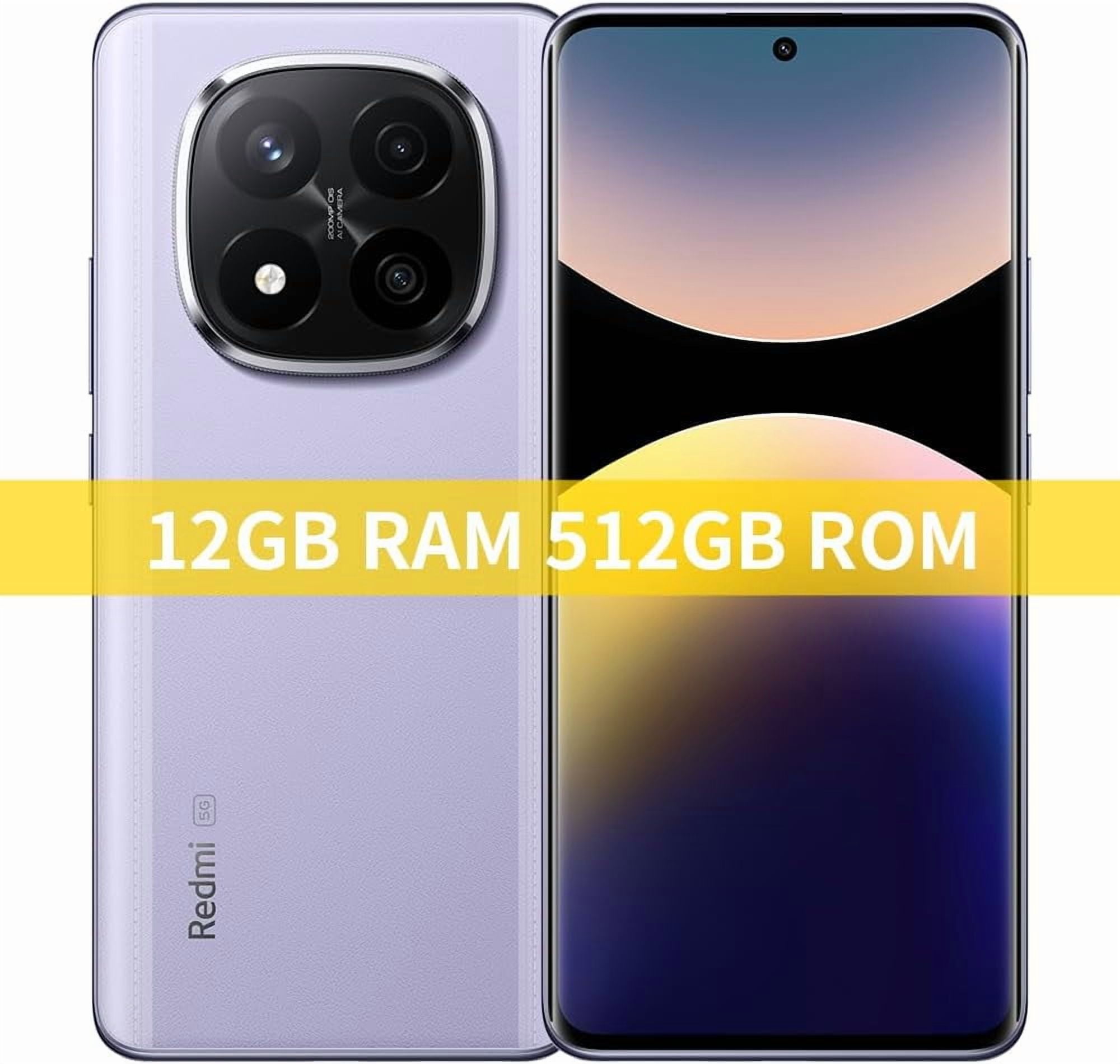 Redmi Note 14 Pro Plus 5G 512GB ROM 12GB RAM Dual SIM GSM Unlocked - Lavender Purple