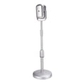 thumbnail image 3 of 2X Desktop Microphone Prop Model with Adjustable Height, Classic Retro Style Microphone Stand Mic Prop,Silver, 3 of 9