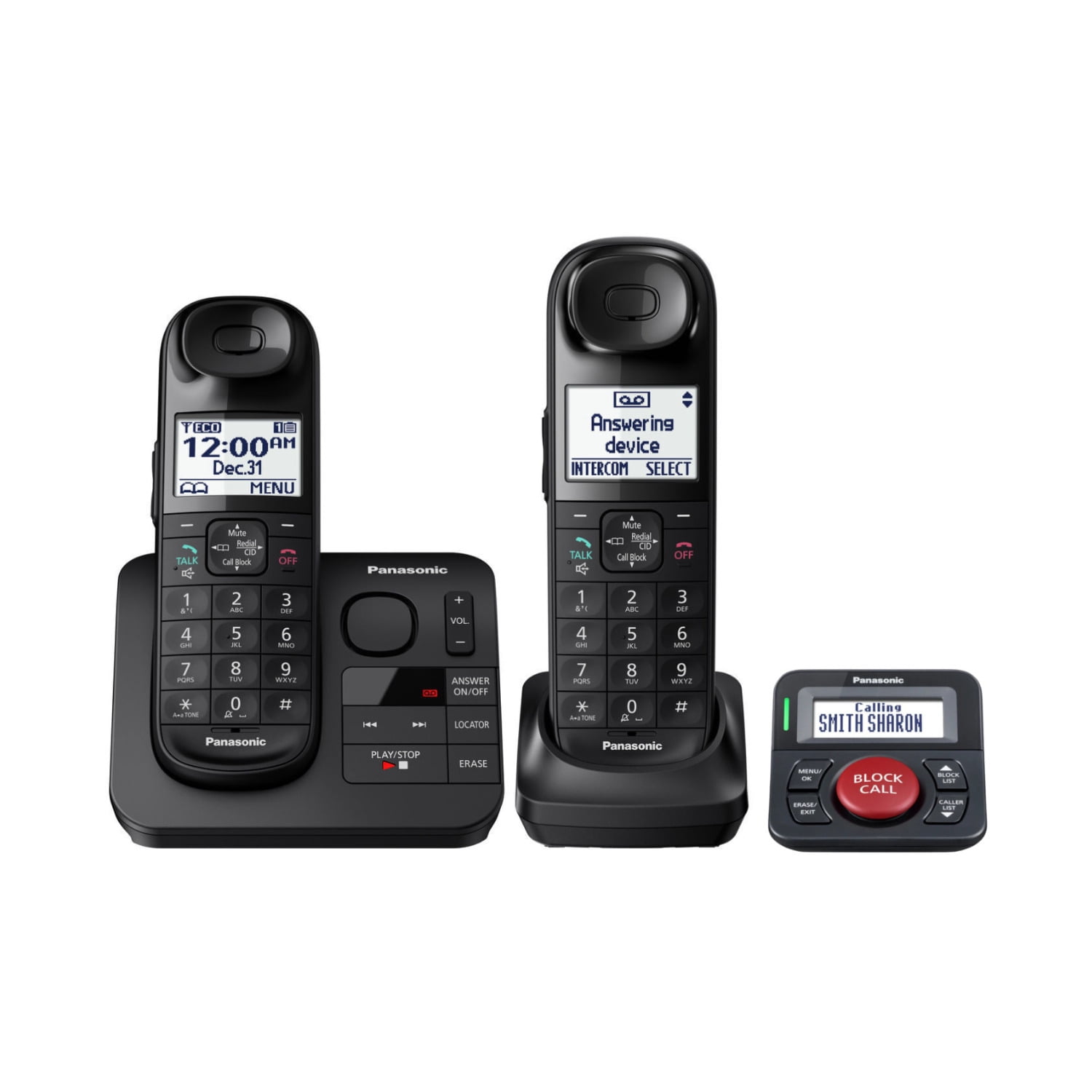 Panasonic Link2Cell KX-TG9581B DECT 6.0 Cordless Phone - Black - 2