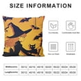 thumbnail image 5 of Throw Pillow Covers Halloween Witch Bat and Spider Pumpkin Decor Square Cushion Pillows Cover for Men Women for Couch Bedroom Sofa, 5 of 5