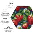 thumbnail image 4 of Bingfone Vintage Strawberry2 Leather Drinks Coasters With Set Of 6,Suitable For Home Kitchen,Coffee Cup Coasters Home Gift, 4 of 9