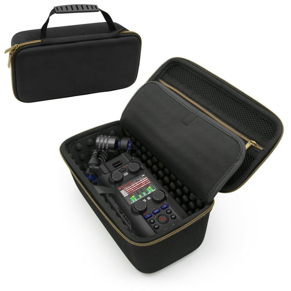 CASEMATIX Hard Travel Case for Zoom H5 & Handheld Voice Recorders – EVA Carrying Case