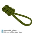 thumbnail image 4 of Uxcell Zipper Pulls Replacement Extension Cord Handle Fix Pull Tab Fixer Slider Head Repair Kit Olive Green 10 Pack, 4 of 5