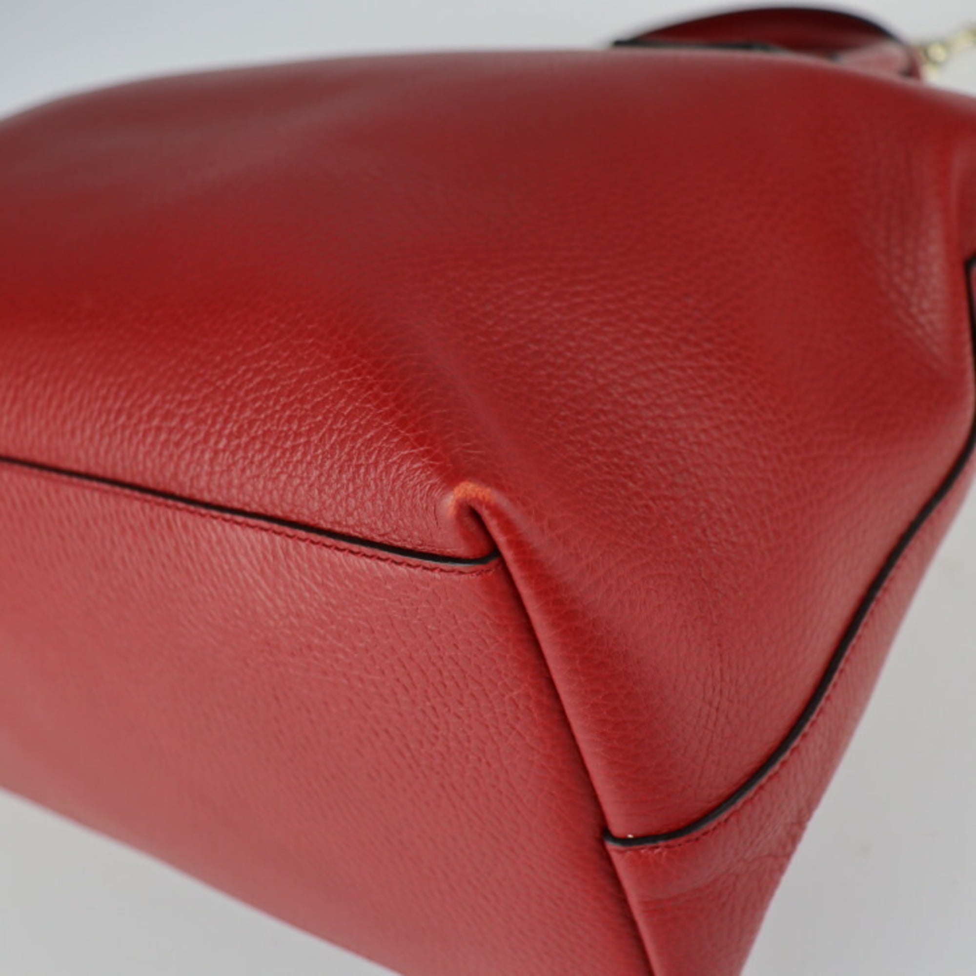 Pre Owned GUCCI Gucci handbag 449660 leather red gold metal fittings 2WAY shoulder bag GG charm Good Walmart