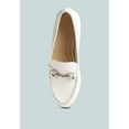 thumbnail image 6 of HOLDA Horsebit Embellished Loafers With Stitch Detail in Off White, 6 of 8