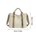 thumbnail image 2 of Xihbxyly Bolso Bandolera de Lona, Bolso de Viaje de Gran Capacidad, Impermeable y Resistente Al Desgaste, Multicapa, Correa de Hombro Ajustable, Estilo Universitario, para Actividades Al Aire Libre,, 2 of 7