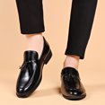 thumbnail image 5 of Tawop Mens Dress Shoes Faux Leather Casual Comfy Fashion Black Size:5.5, 5 of 7