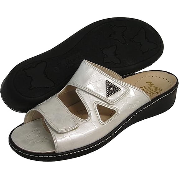 Fidelio Women's Hallux Fabia Bunion Relief Slide Sandal 33709 (Porzelian) (EU 36 M) US 5-5.5