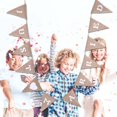 thumbnail image 3 of 12 unids/set de pancarta triangular de tela a la moda, letra en inglés Just Married para decoración de fiesta, 3 of 7