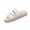 White, variant on CHUMUD Women's Boho Platform Slide Sandals Rubber Sole Double Strap Embroidered Open Toe Summer Shoes Casual Beach Slippers