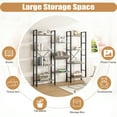 thumbnail image 6 of Walsunny Triple Wide 4 Tier Bookshelf Bookcase Wooden Bookshelves with 11 Open Display Shelves for Bedroom Living Room Home Office,Gray, 6 of 9