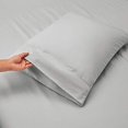 thumbnail image 3 of Hearth & Harbor Extra Deep Pocket Sheets - Fits Mattress 18-24 Inches Deep - Extra Deep Pocket Twin Sheets Sets - 4 Piece Twin Size Sheets - Twin Sheets Deep Pocket - Silver Sheets, 3 of 8