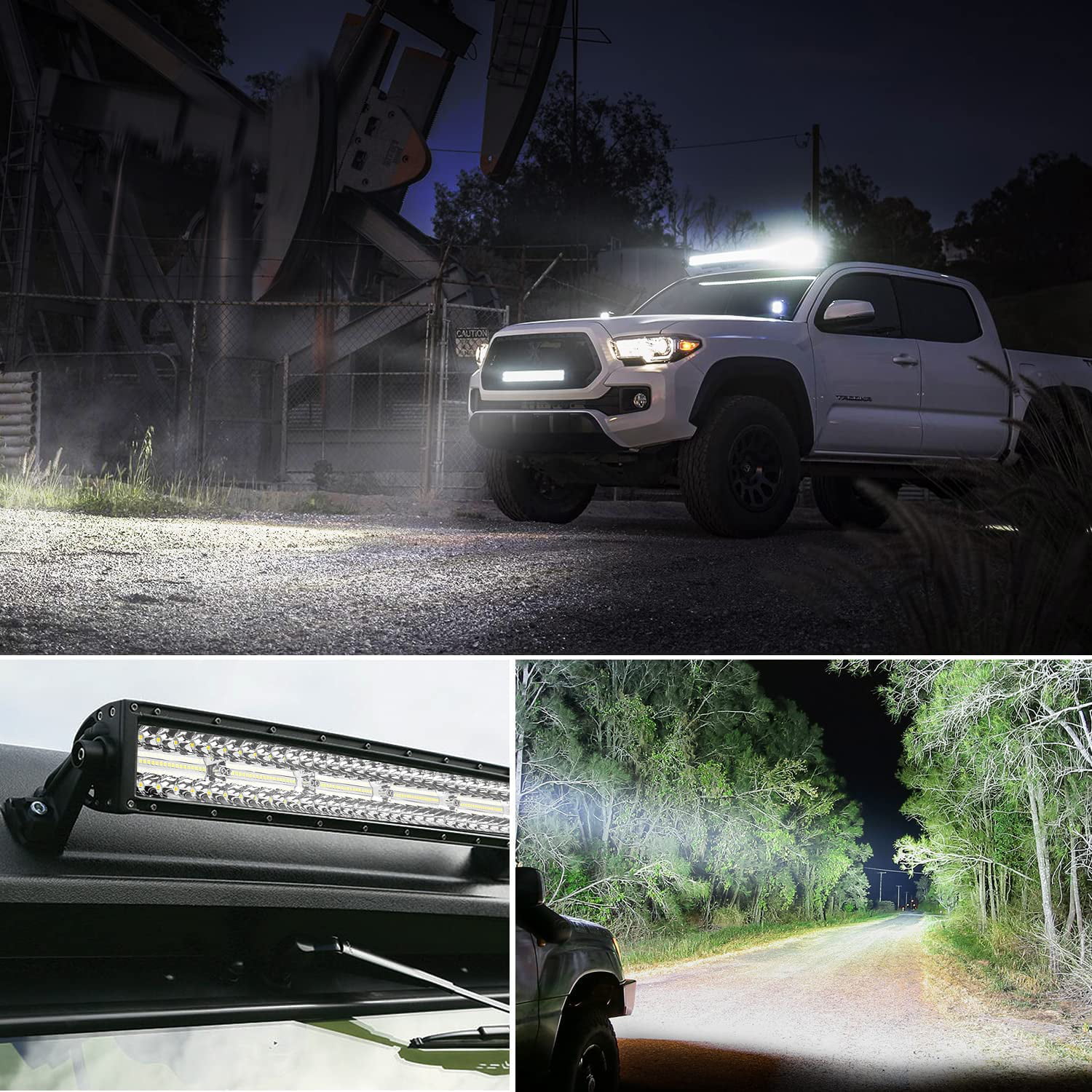 Nilight 42 Inch LED Light Bar 320 LED Chips 11240LM Curved Triple Row Spot  Flood Combo High Power LED Driving Lights Off Road Lights for Trucks SUV