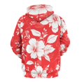 thumbnail image 3 of Red with White Hibiscus Hawaiian Flower Pattern (2) (2)-1 3D Print Hoodie Men Women Autumn Thin Pullover Sweatshirt Vintage Streetwear Tops, 3 of 6
