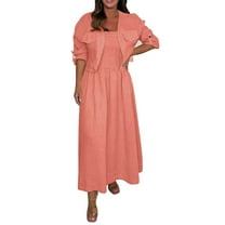 2 Piece Sets for Women Fall Floral Two Piece Pants Outfit Dressy Fashion Women Summer Solid Casual 3/4 Sleeve  Skirt Set With Pockets my reorder list