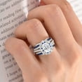 thumbnail image 6 of SHELOVES Blue Sapphire White CZ Ring Enhancer for Engagement Rings Infinity Wrap Guard 925 Sterling Silver Sz 7, 6 of 7