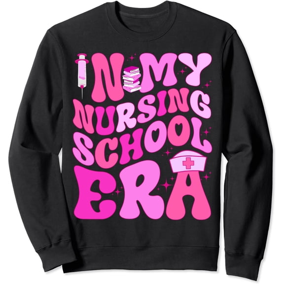 Playful Nursing Student Era Sweatshirt for Future Nurse School Essentials