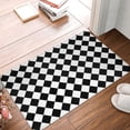 thumbnail image 2 of Non Slip Door Mat, Square Black White Plaid Fast Drying Bath Tub Mats, Absorbent Bathroom Rugs Entrance Welcome Mat, Bath MatS for Tub, Floor, Home, Kitchen, Hotel,16x24in, 2 of 6