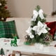 thumbnail image 5 of Mini árbol de Navidad artificial de 30 cm | Decoración retráctil para escritorio | Predecorado con adornos, piñas y lazos | Plateado, dorado, rojo y azul | Adorno de mesa para oficina o para fiestas, 5 of 6