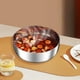 thumbnail image 1 of Cuenco de acero inoxidable, sartén para catering de alimentos, recipiente multiusos para preparación de cocina, recipiente para cereales para almacena 30 cm, 1 of 8