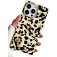 thumbnail image 1 of HSHDLDF Luxury Leopard Pattern iPhone 12 Pro Max Square Edge Case,Chic Slim Golden Plating Glitter Soft TPU Silicone Rubber Gel Protective Bumper Cases Cover(Gold), 1 of 6