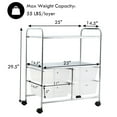 thumbnail image 2 of Costway 4Drawer Rolling Storage Cart shelf Scrapbook Paper Office School Organizer Clear, 2 of 6