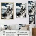 thumbnail image 4 of Designart "Germany Beautiful horizon Black And White" Cityscapes Floater Framed Wall Art Print, 4 of 7