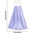 thumbnail image 3 of Coolnut Light Periwinkle Kitchen Towels 2 Pcs, Soft Absorbent Hand Towels with Hanging Loop, Tie Towels for Bathroom Farmhouse Housewarming, 3 of 7