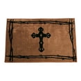thumbnail image 3 of hiend accents western cross print rug, 24 by 36-inch, turquoise, 3 of 4